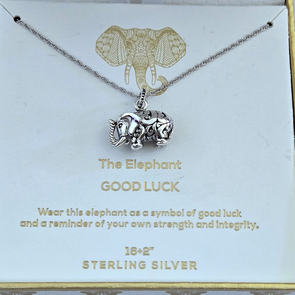 Annika Witt Sterling Silver🤍 Elephant🐘 Pendant Necklace - NIB - Picture 6 of 15